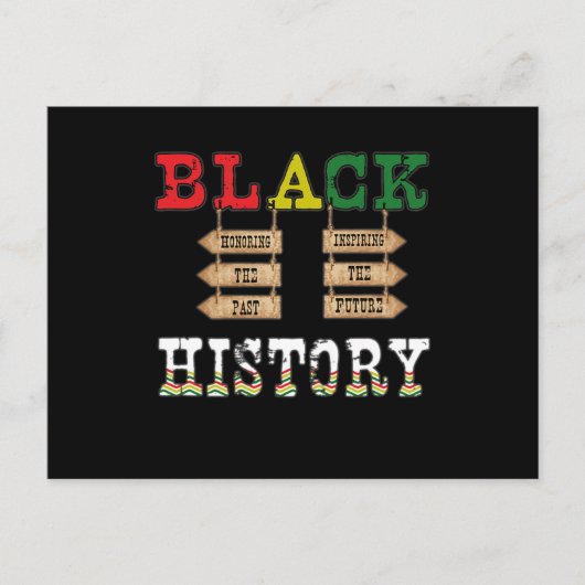 18 Black History Month African American Black Prid Uitnodiging Briefkaart (Voorkant)