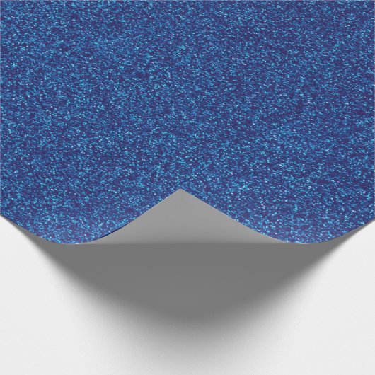 18 Blue Glitter Print Cadeaupapier (Hoek)