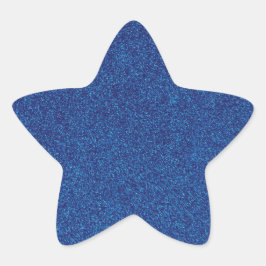 18 Blue Glitter Print Sparkles Star Ster Sticker