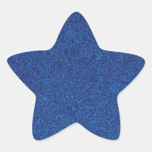 18 Blue Glitter Print Sparkles Star Ster Sticker