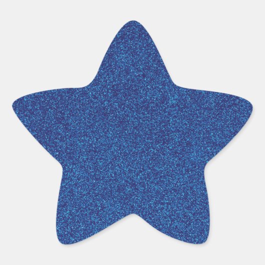 18 Blue Glitter Print Sparkles Star Ster Sticker (Voorkant)