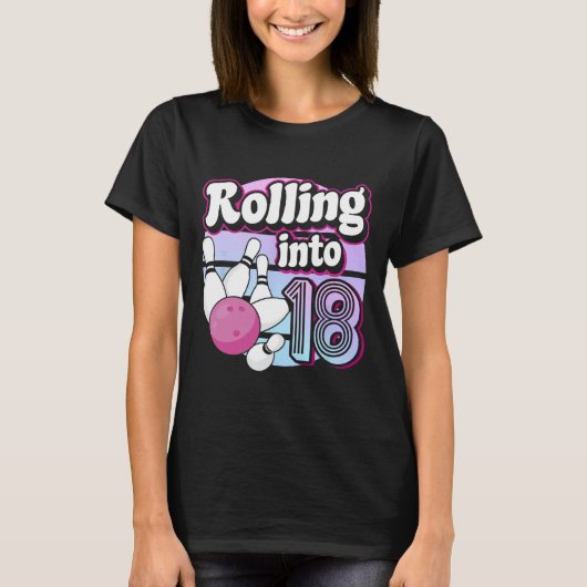 18 Bowling 18e verjaardag T-shirt (Voorkant)