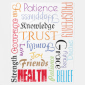 18 Buitengewone levenswensen Deken, fleece (Voorkant)