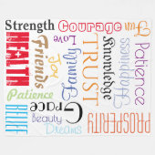 18 Buitengewone levenswensen Deken, fleece Deken (Voorkant (Horizontaal))