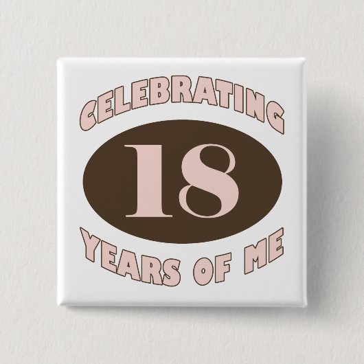 18 cadeaus vieren vierkante button 5,1 cm (Voorkant)