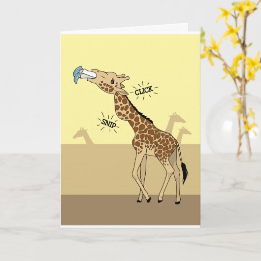 #18 de Giraffe wordt goed Kaart (Gele Bloem)