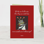 (#18) een feestelijke kerstkaart hebben feestdagen kaart (Achterkant)