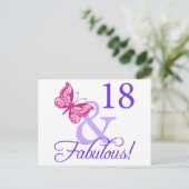 18 en feestdag briefkaart (Staand voorkant)