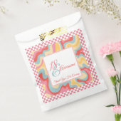 18 en Geweldige Roze Groovy Check Verjaardag Bedankzakje (Gezegeld)