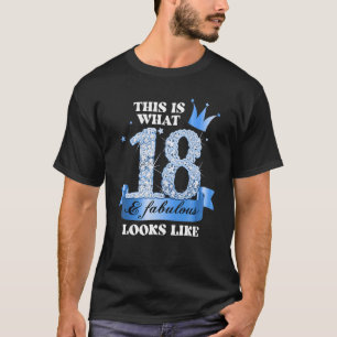 18 & Fabulous I Blue Black Party Group Candid Phot T-shirt