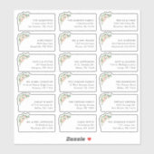 18 Firal Wedding Uitnodiging Verzending Verzendadr Sticker (Vel)