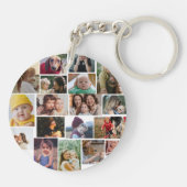 18 Foto Collage Cute Family Love Memory Sleutelhanger (Achterkant)