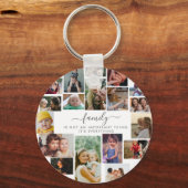 18 Foto Collage Cute Family Love Memory Sleutelhanger (Voorkant)