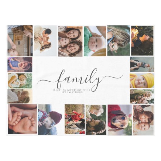 18 Foto Collage Cute Family Love Memory Tafelkleed (Voorkant (Horizontaal))