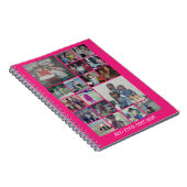 18 Foto Collage en Tekst - Kan worden bewerkt Roze Notitieboek (Rechterzijde)