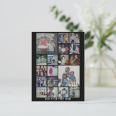 18 Foto collage en tekst - Kan zwart bewerken Briefkaart (Staand voorkant)