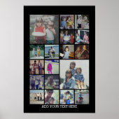 18 Foto collage en tekst - Kan zwart bewerken Poster (Voorkant)
