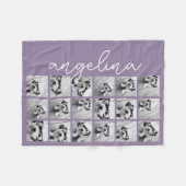 18 Foto Collage - Kan achtergrondkleur bewerken Fleece Deken (Voorkant (Horizontaal))