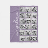 18 Foto Collage - Kan achtergrondkleur bewerken Fleece Deken (Voorkant)