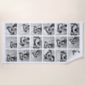 18 Foto Collage - Kan achtergrondkleur bewerken Strandlaken (Voorkant)