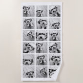 18 Foto Collage - Kan achtergrondkleur bewerken Strandlaken (Voorkant)