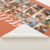 18 Foto collage met grote script - Terra Cotta Sherpa Deken (3/4)