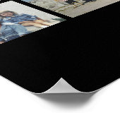 18 Foto collage met witte tekst op zwart Poster (Hoek)