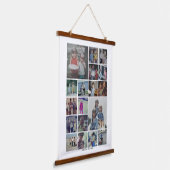 18 Foto Collage Montage en Tekst - Kan Wit bewerke Hangend Wandkleed (Gebogen)