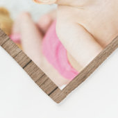 18 Foto Collage Rustic Wood Love You Grandma Fleece Deken (Hoek)