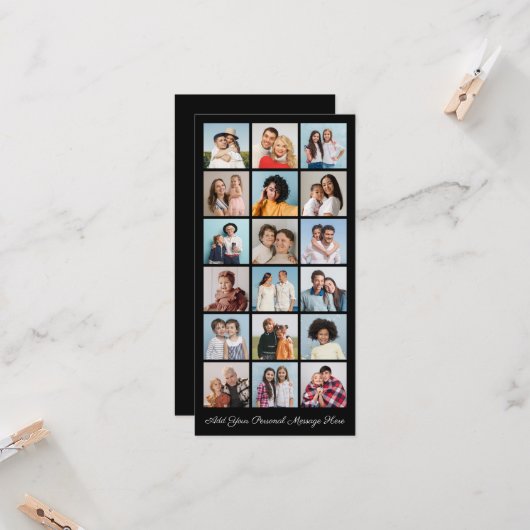 18 Foto Collage Voeg je eigen tekst toe Kaart (Voorkant / Achterkant in situ)