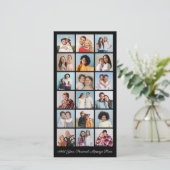 18 Foto Collage Voeg je eigen tekst toe Kaart (Staand voorkant)