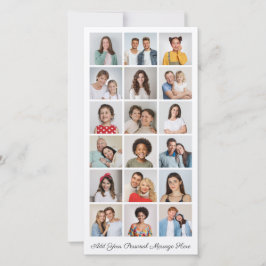 18 Foto Collage Voeg uw eigen groet toe Kaart