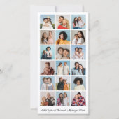 18 Foto Collage Voeg uw eigen groet toe   Kaart (Voorkant)