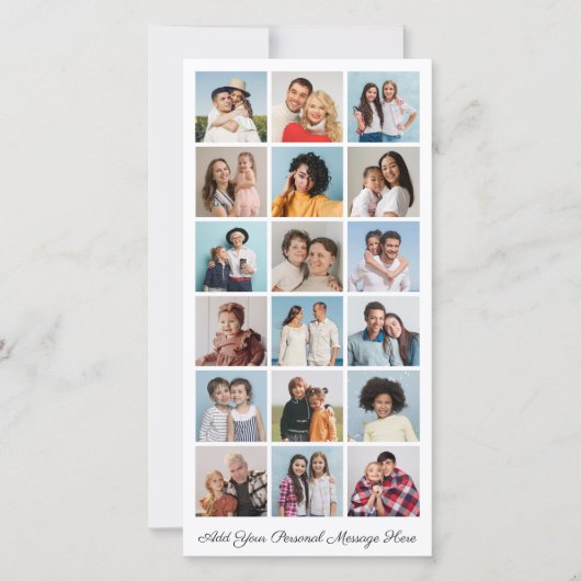 18 Foto Collage Voeg uw eigen groet toe   Kaart (Voorkant)