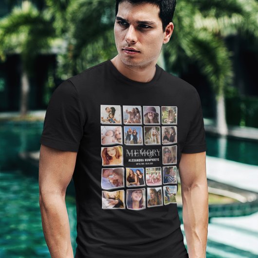 18 Foto In Loving Memory Funeral T-shirt