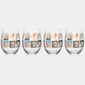 18 Fotocollage gepersonaliseerd Wijnglas Zonder Voet (Voorkant)