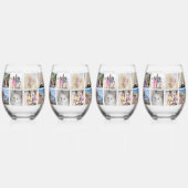 18 Fotocollage gepersonaliseerd Wijnglas Zonder Voet (Rechts)