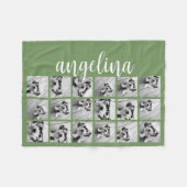 18 Fotocollage - KAN achtergrondkleur BEWERKEN Fleece Deken (Voorkant (Horizontaal))