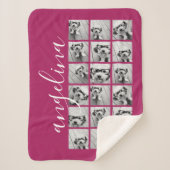 18 Fotocollage - KAN achtergrondkleur BEWERKEN Sherpa Deken (Voorkant)