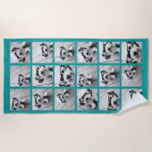 18 Fotocollage - KAN achtergrondkleur BEWERKEN Strandlaken (Voorkant)