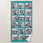 18 Fotocollage - KAN achtergrondkleur BEWERKEN Strandlaken (Voorkant)