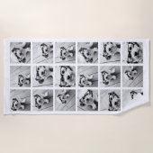 18 Fotocollage - KAN achtergrondkleur BEWERKEN Strandlaken (Voorkant)