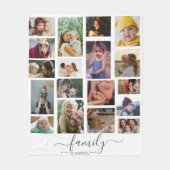 18 Fotocollage Schattige familieliefde herinnering Fleece Deken (Voorkant)