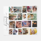 18 Fotocollage Schattige familieliefde herinnering Fleece Deken (Voorkant (Horizontaal))