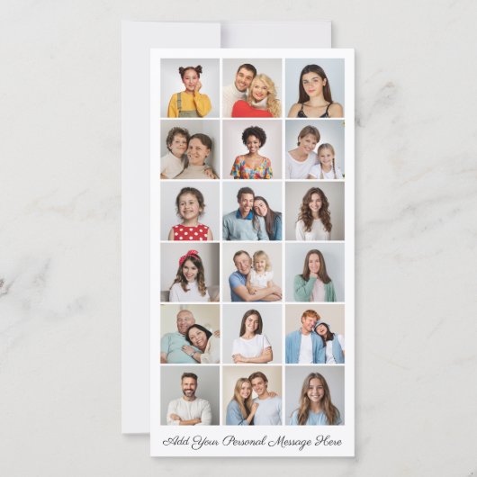 18 Fotocollage Voeg uw eigen Wenskaart toe (Voorkant)