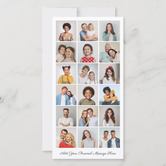 18 Fotocollage Voeg uw eigen Wenskaart toe (Voorkant)