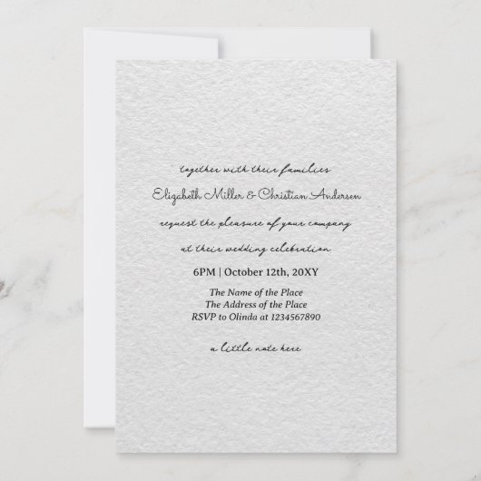 18 Foto's Collage Hart Vorm Bruiloft Kaart (Achterkant)