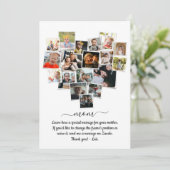 18 Foto's Collage Heart Happy Moederdag Kaart (Staand voorkant)