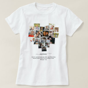 18 Foto's Collage Heart Shape Happy Moederdag T-shirt