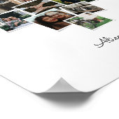 18 Foto's Collage Heart Shape Poster (Hoek)